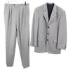 Houndstooth Pattern Suit Setup L Black X White Tailored Jacket Men's Used