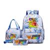 Sprunki teen student schoolbag rhythm box cartoon large capacity cute backpack three-piece set 3