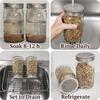 2 Pack ONE-PIECE 316 Surgical Stainless Steel Sprouting Lids for Wide Mouth Mason Jar (Ball Kerr) - One-Piece- Strainer Mesh Lids - Rust-Proof