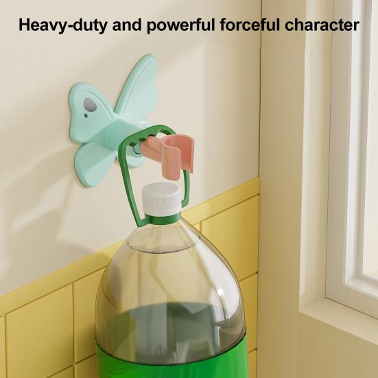 Pet Bathing Shower Holder Butterfly Head Holder, Wall Mounted Self-adhesive Handheld No Drill Bracket Bracket, Universal Adjustment Waterproof