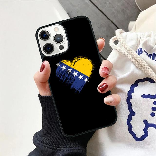 flag of bosnia and herzegovina Phone Case Cover For iPhone 17 Air 15 16 Pro Max 14 13 12 11 Pro Max Plus Coque