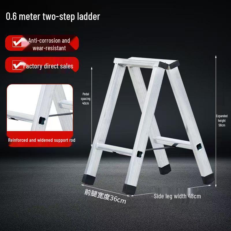 Multi-Functional A-Frame Folding Ladder: Carbon Steel, 4-5 Steps, Indoor Use