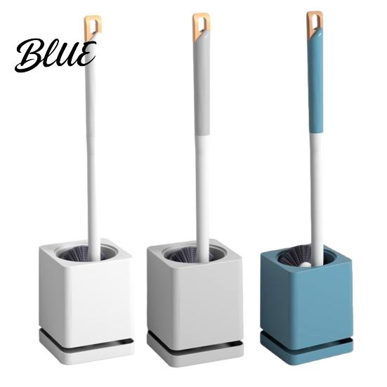 Wall Mounted Toilet And No-touch Sanitary with Scrubber Brush Brush Hole-Free Design Drainage Base High-Density Bristles Non-Slip Handle Hygienic