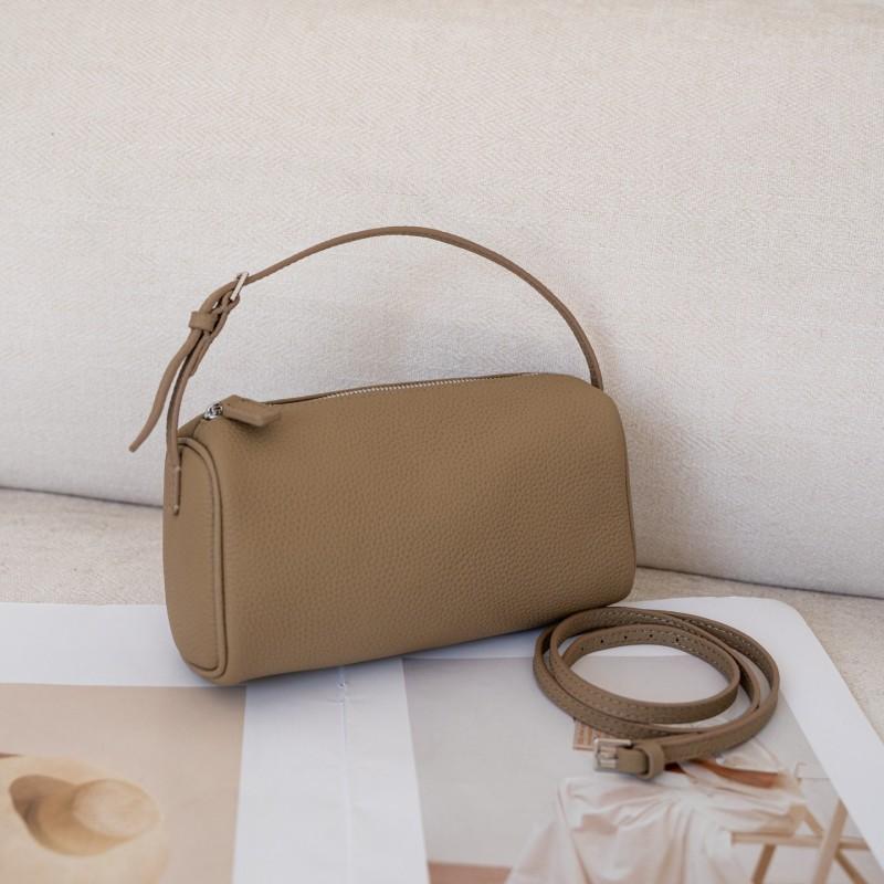 Pen Container Bag Diagonal Span Small Top Layer Cowhide Simple Design Portable Leather Women's Pillow Underarm