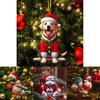 Christmas Themed Acrylic Pendant With Sheep Dog Chicken Horse And Dog Patterns For Festive Holiday Decor