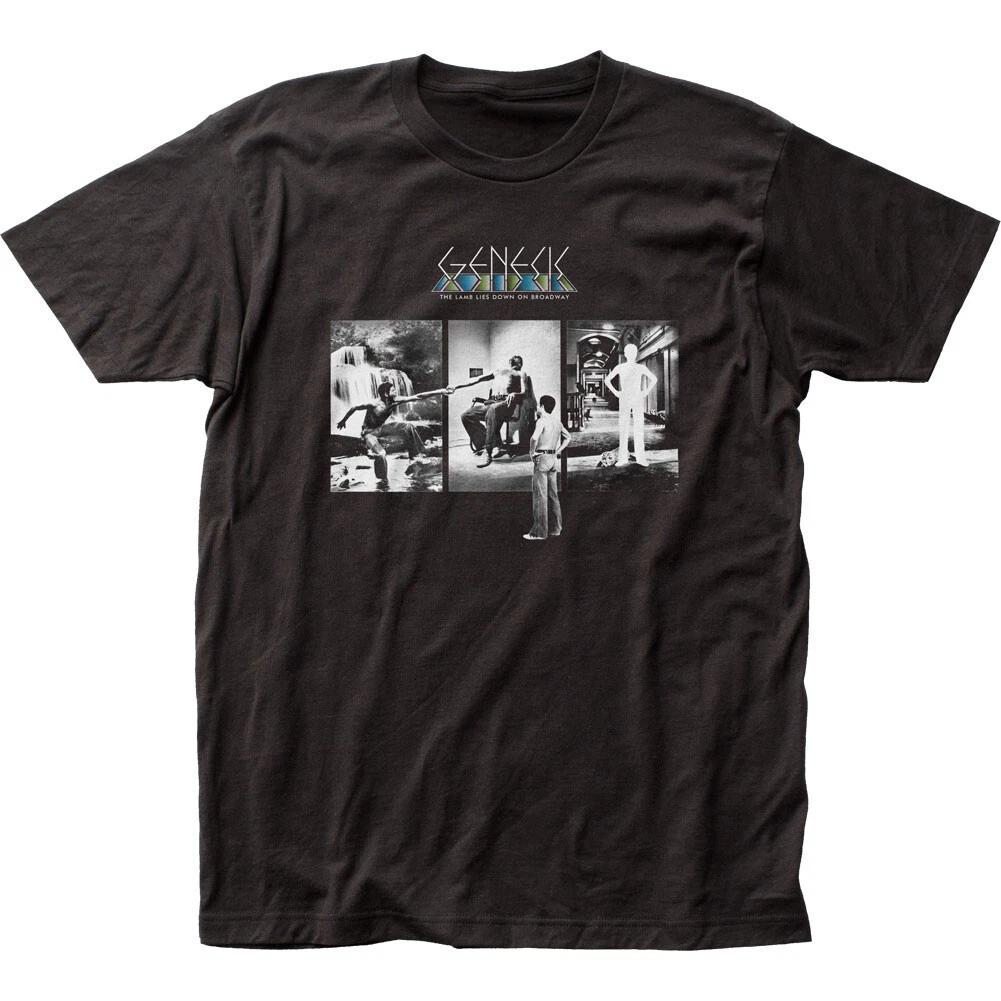 Genesis Down On Broadway Mens T Shirt Rock and Roll Music Classic Band Tee Black