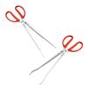 Eel Kitchen Accessories Red Handle Stainless Steel Multifunction Antislip Clip Sea Eel Tongs Fishing Catching Tool Tooth