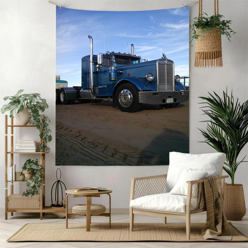 Kw Heavy Trucks Wall Decor Tapestry Art For Pet Memorial Birthdaywedding Party Backdrop Family Gift