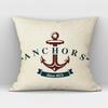 Navigation Anchor Ship Throw Pillows Cover Bedding Camping Hotel Office Pillowcase Ocean Cushion Cover for Home Decor