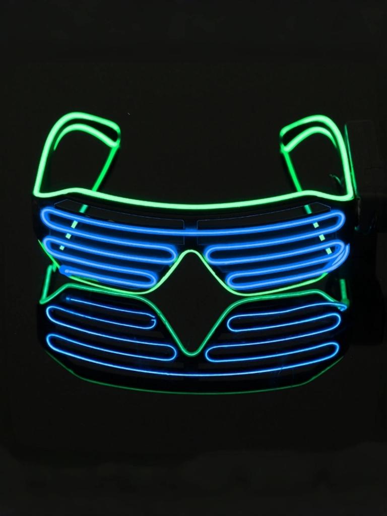 LED luminous glasses bar disco blinds atmosphere props party Cyberpunk sci-fi technology EL glasses glow (without batteries)