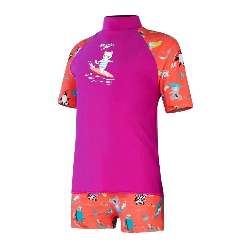 Speedo Childrens/Kids Cat Endurance 10 Rash Guard Set