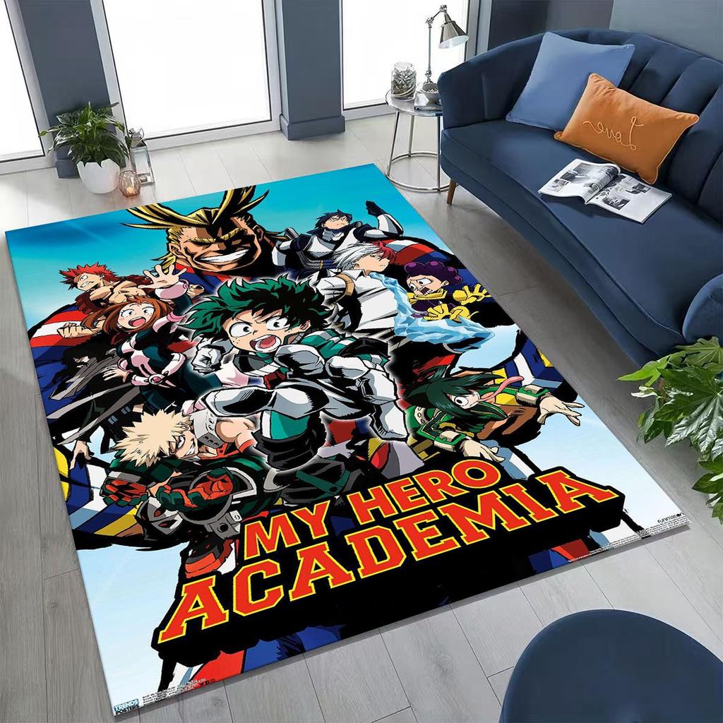 Anime My Hero Academia Deku Katsuki Kreslený koberec do ložnice obývacího pokoje na pohovku domů rohožka dekorace, dětská protiskluzová podložka na hraní