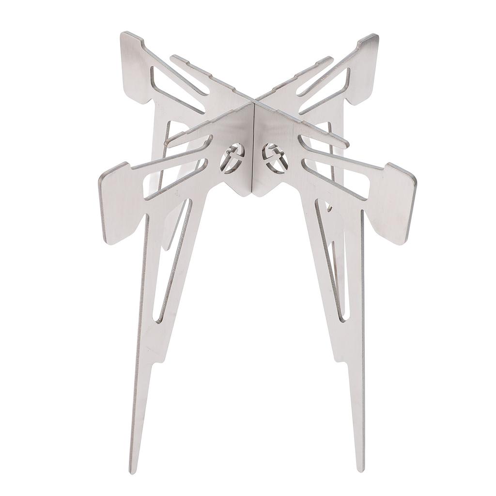 Campfire Stand for Cooking Stainless Steel Detachable Portable Outdoor Fire Pit Stand Camping Stove Support Rack for