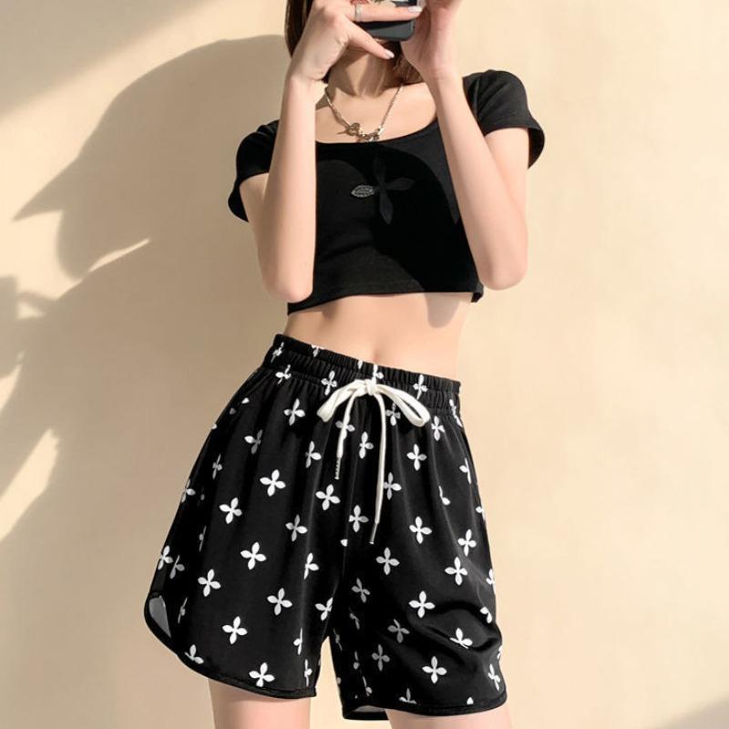 Shorts Female Summer Loose High Waist Large Size Casual Pants Three-point Sports Pants Outside Fashion Shorts