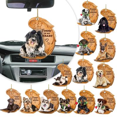 Acryl-Hunde-Hängedekoration, Autozubehör, Innendekoration, kreativer niedlicher Anhänger