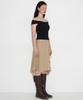 Cecese Bohemian Asymmetrical Cut Skirt Beige