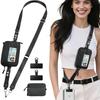 Nova Bolsa de Celular com Alça de Ombro Ajustável Bolsa Multifuncional para Trocar de Roupa Fivela de Celular Bolsa Transversal para Cartão e Passaporte