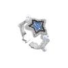 Anillo Retro Abierto de Estrella de Metal Envejecido para Mujer – Diseño de Dedo Índice de Celebridad de Alta Gama