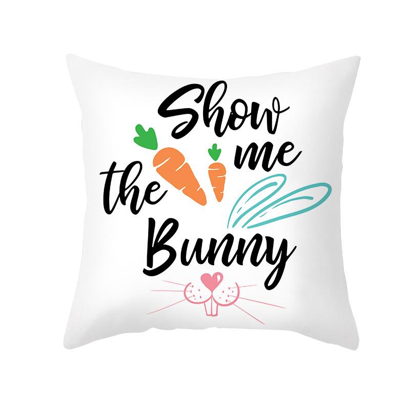 Osterkissenbezug Haus Nordischer Sofakissenbezug Kaninchen-Ei-Druck Bürokissenbezug