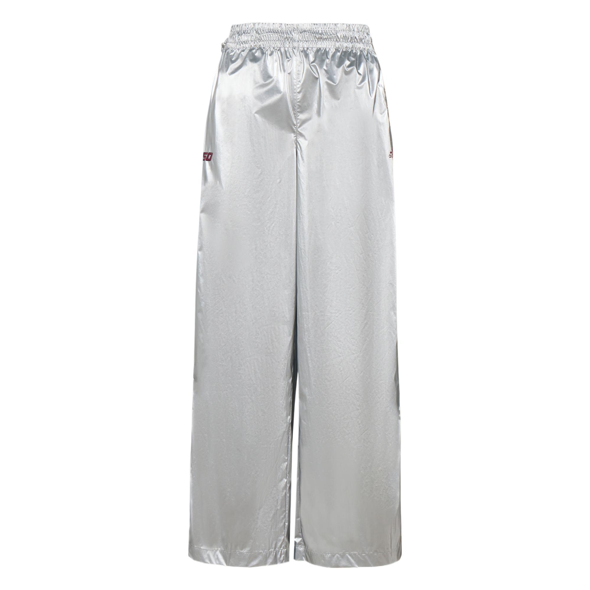 

Adidas Casual Pants Women s Metallic Silver Moderate Straight Fit Pants KY5757 L