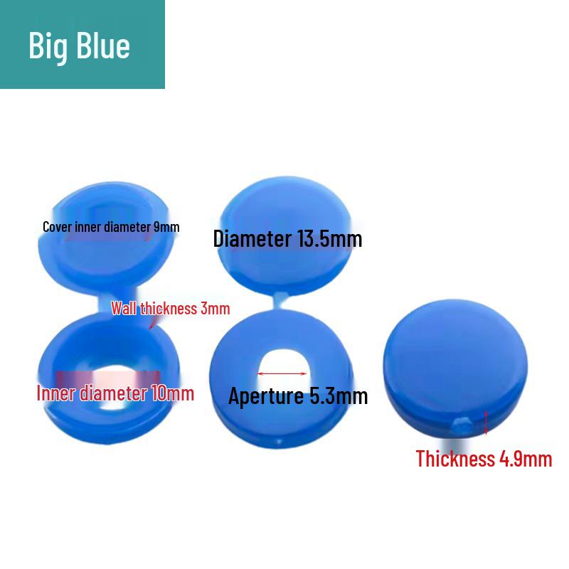 Decorative Plastic Screw Caps for Furniture and Wardrobes - Three-in-One Design