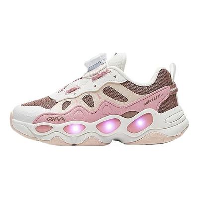 Kids Skin-Friendly Fashion Versatile Slip-Resistant Durable Low-Top Casual Shoes Kids Sneaker Brown White Pink 322519919-3
