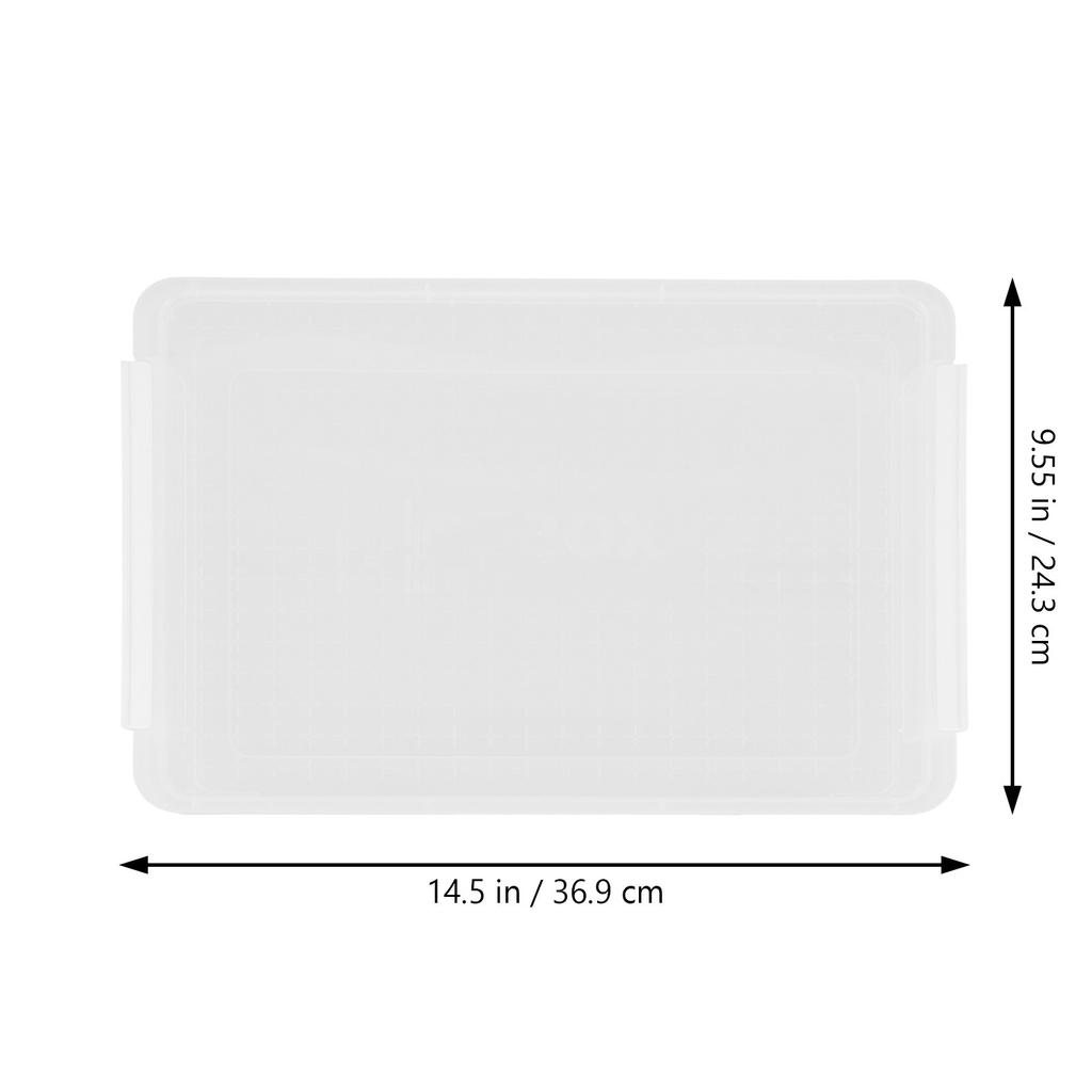 Stackable A4 Size Transparent Document Storage Box File Organizer Box for Office School Home Travel Desk Tidy Wear-Resistant