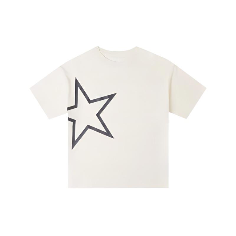 Converse T Shirts Women s Ecru Crew Neck Moderate Other 10027031-A01 XL