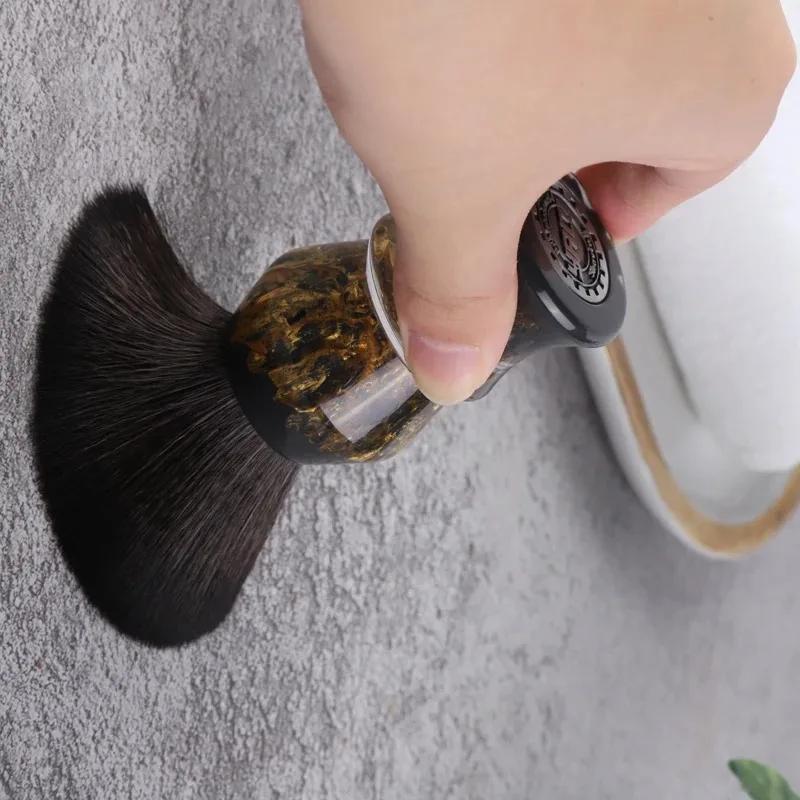 YAQI DEEP STONES 24mm Synthetic Hair Resin Handle Men Wet Shaving Brush 65mm Handle Height Provide Precise Shaving