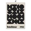 Výstava Bauhaus Geometric Retro Nástěnná umělecká reprodukce Malba na plátně Severské plakátové nástěnné obrazy poloviny století pro výzdobu obývacího pokoje