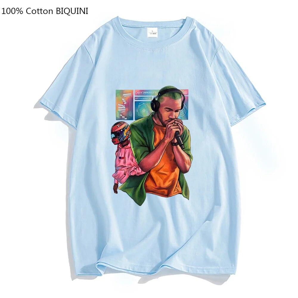R&B Musik Frank O-Ocean Blond T-Shirts Ästhetische Unisex-T-Shirts 100 % Baumwoll-T-Shirts Hübsches Rhythm and Blues-Sweatshirt in Übergröße