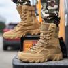 Men Military Boots Desert Combat Boots Outdoor Man Non-slip Male Waterproof Tactical Boots Platform Ankle Boots H16