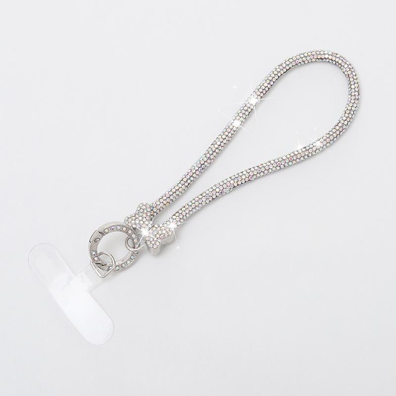 High-End Rhinestone Chain Crossbody Phone Case & Keychain Pendant
