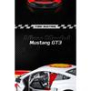 1/24 Ford Mustang GT3 Co-brand Version Alloy Sports Car Model Metal Track Racing Car Vehicle Model Sound and Light Kids Toy Gift