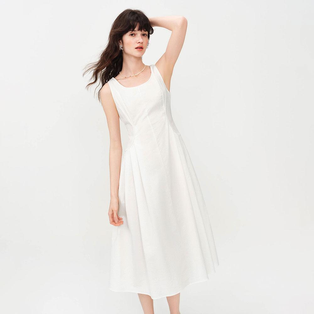 Wednesday Delight Wd_Chic Sleeveless Fit Flare Dress_2Color