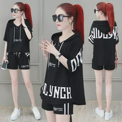 Women's Summer Sportswear Set: Trendy Sweatshirt and Shorts Two-Piece Suit (2021)