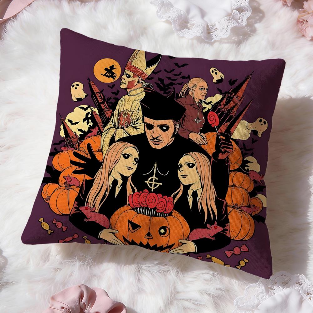 cool band Ghost Cushion Cover Premium Comfort Reversible Pillow Cove -Two in One Design for Any Room & Car Interior