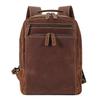 Outdoor Travel Backpack, Men's Backpack Genuine Leather Men's Bag Business Casual Crazy Horse Leather Backpack
