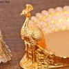 Peacock Snack Plate Metal Fruit Plate Snack Plates Fruit Bowl Storage Tray Decorative Plates Candy Bowl Dried Fruits Box Dish