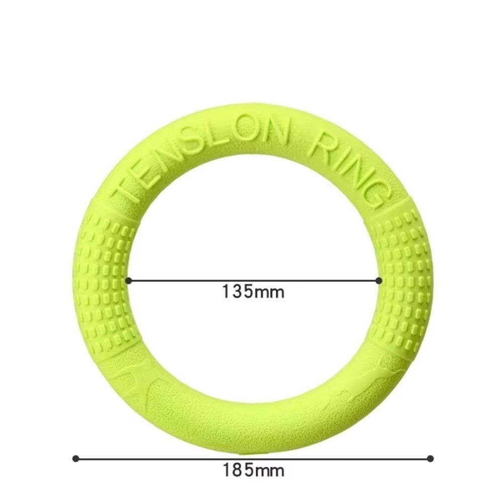 TPR Pet Flying Disk Indestructible Multifunctional Dog Interactive Pulling Ring Durable Dog Chewing Toys зелёный