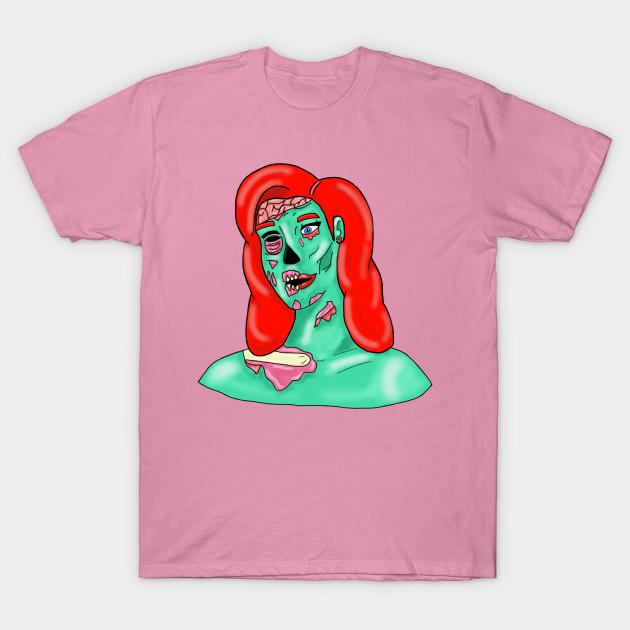 T Shirt Women Zombie Pinup Redhead Harajuku Print Kawaii Tshirt Summer Short Sleeve Female T-Shirt Top Tee