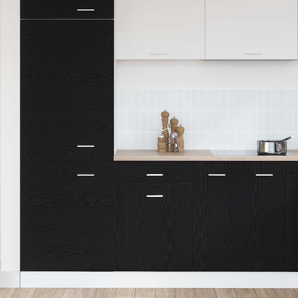 Hanging Cabinet with Shelf Black Oak Effect 50 x 46 x 81.5 cm