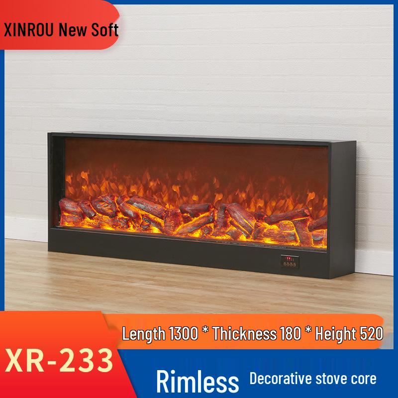 Decorative Flame Electric Fireplace Heater: Built-In Home Simulation