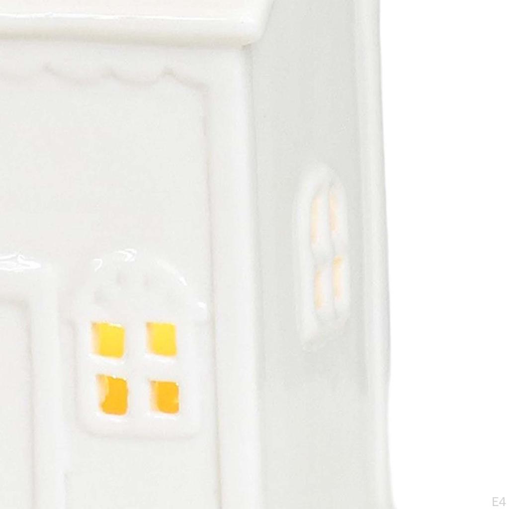 Ceramic Candle Holder DIY with LED Modern Decorative Ornaments White Figures Ornament for Desktop