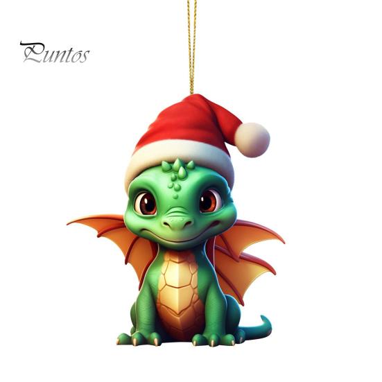 Christmas Dragon Pendant Cartoon Dragon Baby Acrylic Hanging Ornament Durable for Festive Tree Decoration
