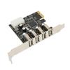 PCI E to USB Expansion Card Hub 4 USB2.0 Ports Support Hot Plug Internal USB Hub for Win 10 8 7 for Linux for OS X