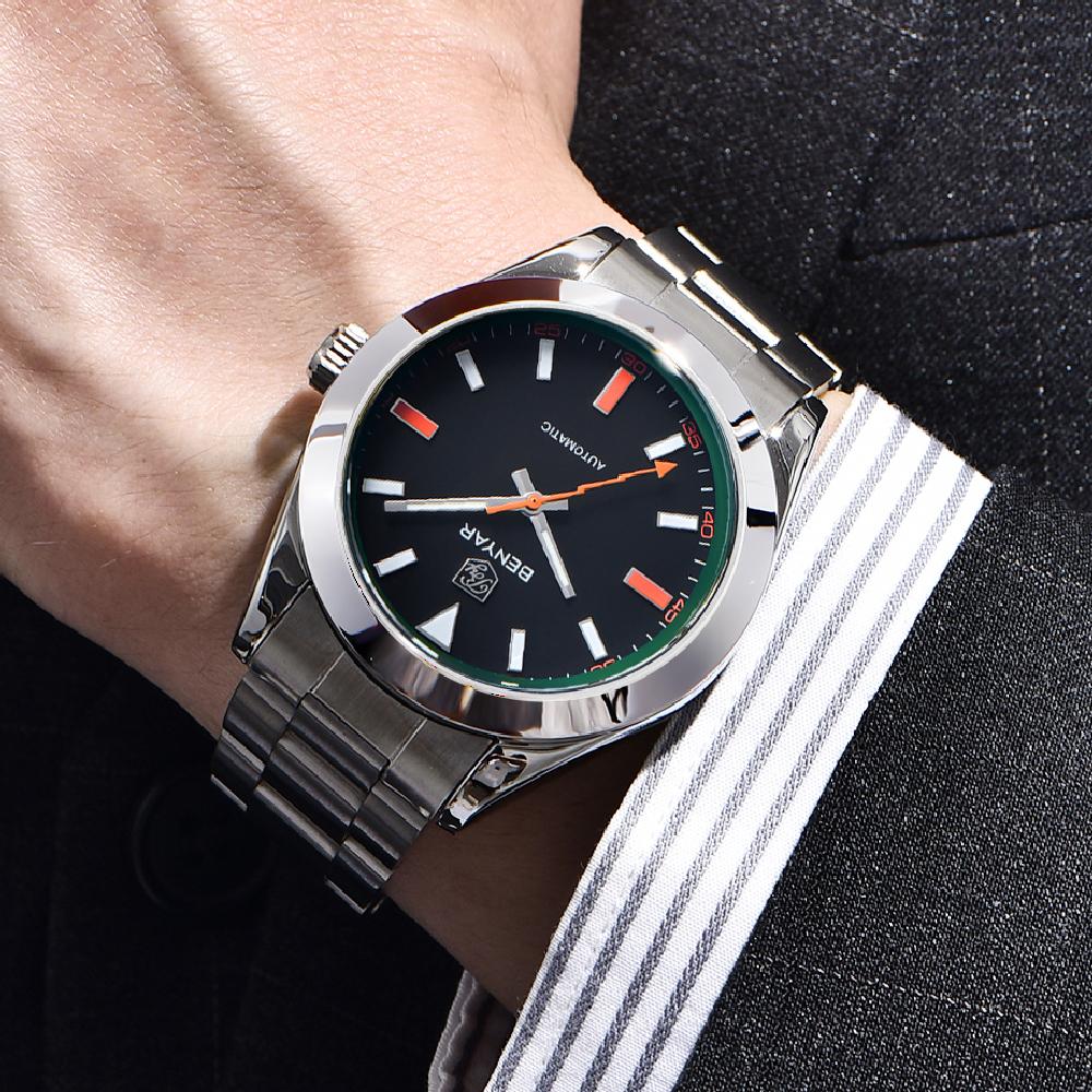 New BENYAR DESIGN Brand Fashion Watches For Men Sapphire Mirror Mechanical Men's Watches Waterproof Stainless Steel Watch