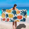 1PC Tropical Pineapple Print Beach Towel, Quick-Dry Polyester Towel, Unisex, Essential for Beach, Swim, Travel & Camping Gift