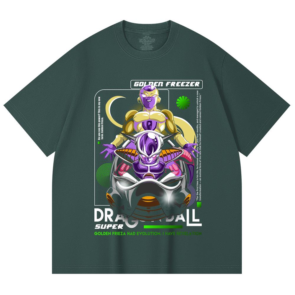 230 Gsm 100% Cotton Dragon Ball V22 Golden Freeza Print Unisex Heavy Cotton T Shirt