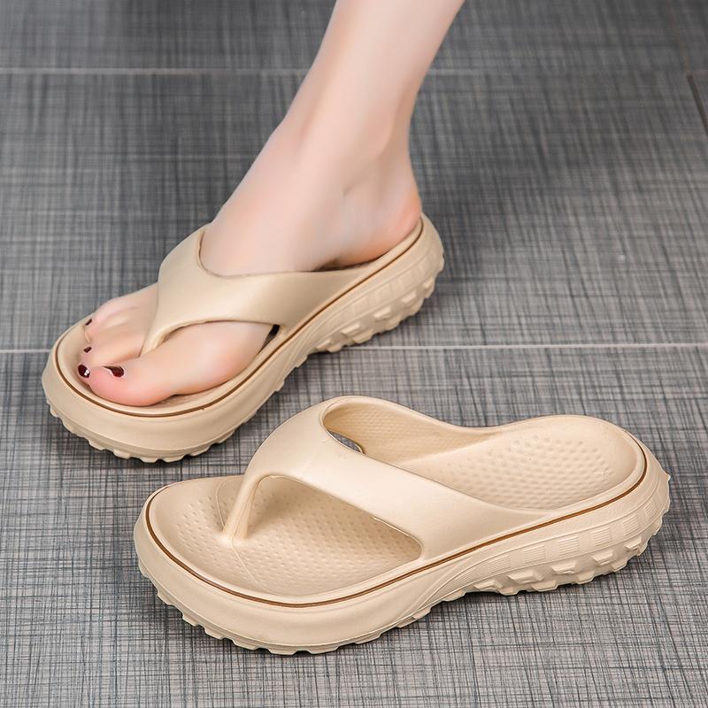 Fashion Orthopedic Thick Platform Eva Flip Flops For Women Summer Clip Toe Non Slip Beach Sandals Woman Comfortable Soft Sole Cloud Slip